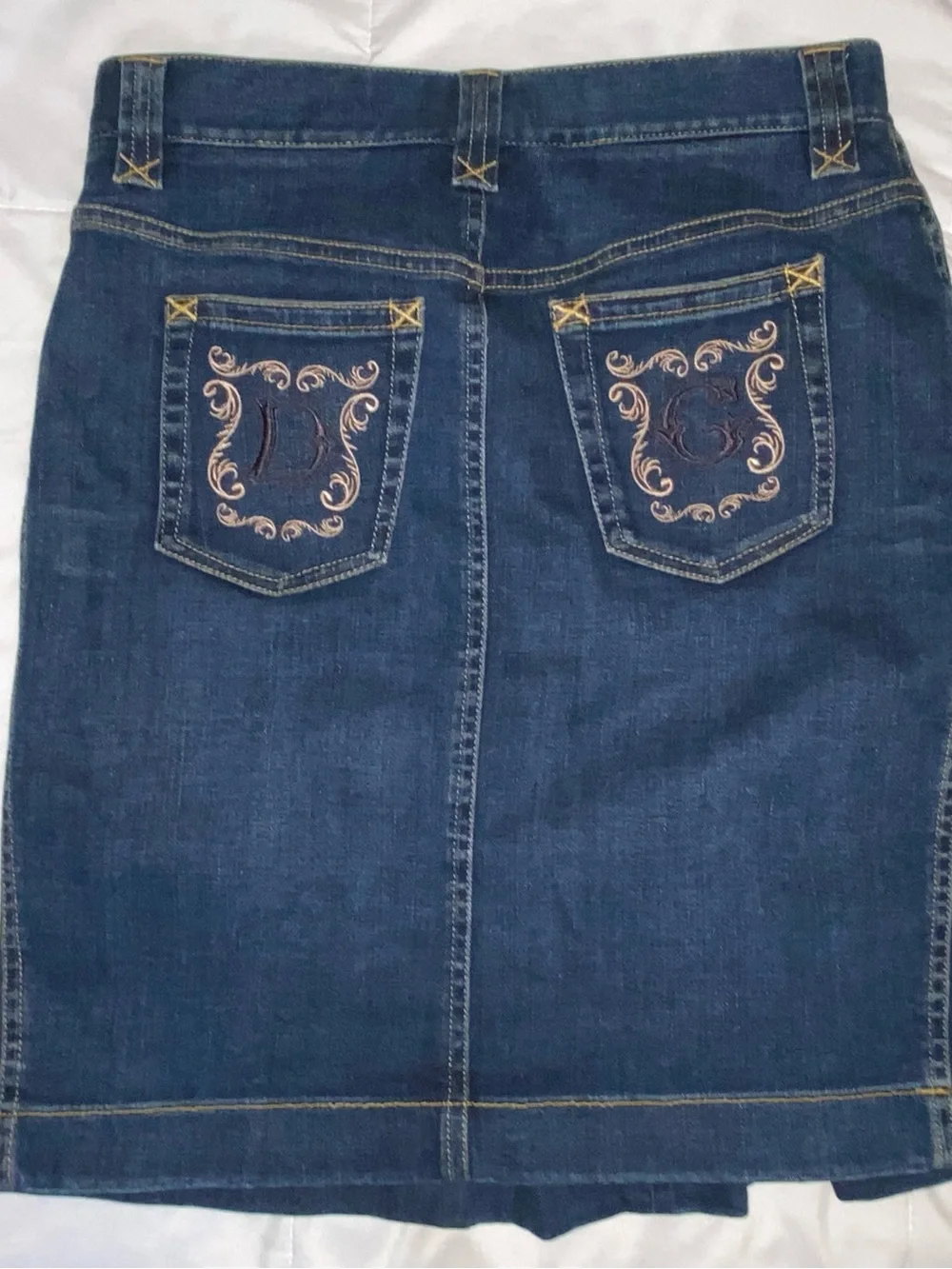 Dolce & Gabbana Indigo Denim A-Line Skirt